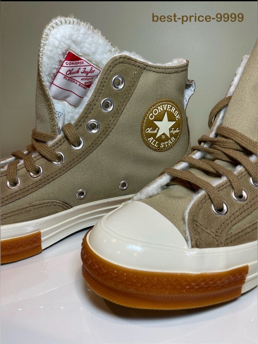 Converse Chuck Taylor All Star 70 Hi Unisex A04410C - Sheep Lined - Beige - New